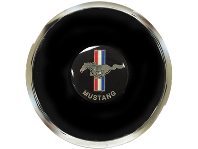 S6 Deluxe Horn Button with Ford Mustang Running Pony Emblem