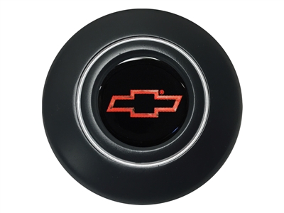 Chevy White Red Tie Retro Black Horn Cap