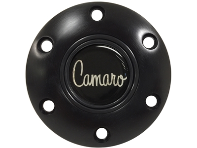 S6 Black Horn Button with Camaro Script Emblem