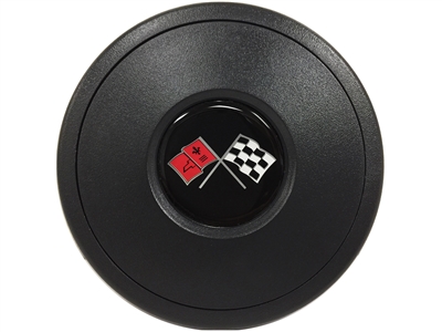 Auto Pro USA , Volante , GM , Cross Flags , Deluxe , Horn Button , 6 Bolt , GM , 442 , Camaro , Chevelle , El Camino , Nova , Chevy II , Impala , Bel Air , Tri five , Tri 5 ,