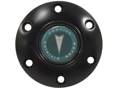 S6 Black Horn Button with Classic Pontiac Green Arrow Emblem