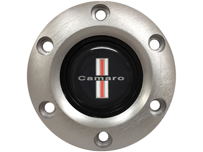 S6 Brushed Horn Button with Classic Camaro Emblem