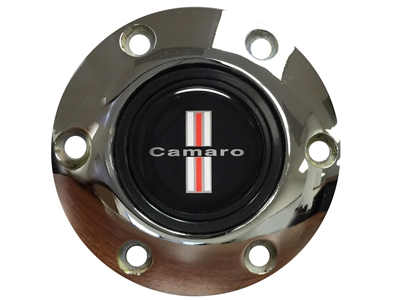 S6 Chrome Horn Button with Classic Camaro Emblem