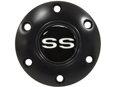 S6 Black Horn Button with White SS Emblem