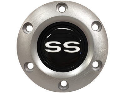 S6 Brushed Horn Button with White SS Emblem