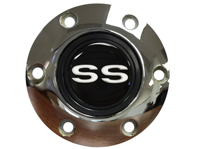 S6 Chrome Horn Button with White SS Emblem