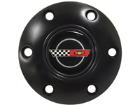 Auto Pro USA , C4 , Corvette , horn button , black , chrome , Brushed , deluxe , S6 , S9 , 1984 , 1985 , 1986 , 1987 , 1988 , 1989 , 9768586 , 17983747