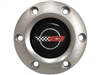 Auto Pro USA , C4 , Corvette , horn button , black , chrome , Brushed , deluxe , S6 , S9 , 1984 , 1985 , 1986 , 1987 , 1988 , 1989 , 9768586 , 17983747