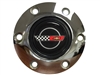 Auto Pro USA , C4 , Corvette , horn button , black , chrome , Brushed , deluxe , S6 , S9 , 1984 , 1985 , 1986 , 1987 , 1988 , 1989 , 9768586 , 17983747