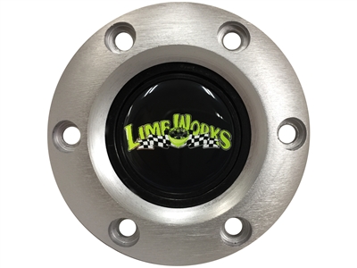 LimeWorks , Hot Rod , Horn Button , S6, Brushed , 6 Bolt , LimeWorks , Hot Rod , Volante ,