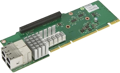 Supermicro AOC-2UR6N4-I4XT 2U Ultra 4-port 10G RJ45, 1x PCI-E 3.0 x16, 4 NVME ports, In