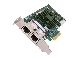 Supermicro AOC-SG-i2 High-performance, Cost-effective Dual-port Gigabit Ethernet Card 10/ 100/ 1000Mbps PCI-Express 2 x RJ45