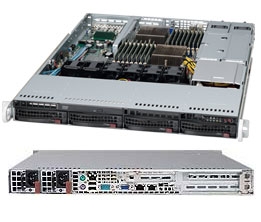 Supermicro SuperServer A+ Barebone System 1022G-URF Quad 1944-pin Socket G34 Core ready AMD Opteronâ„¢ 6000 Series Dual-port GbE LAN Controller  for system management (IPMI 2.0) 4x Hot-swap SATA Drive Bays 700W High-efficiency Power Supply Full Warranty