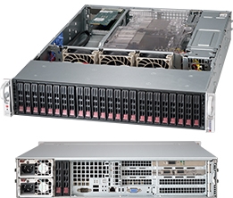 Supermicro 2U SuperChassis CSE-216BA-R920WB 24 Hot-swap 2.5'' SAS/SATA HDD trays Mini-I-pass Full Height Low Profile expansion slots Redundant 80 Plus platinum Power Supply optional rear hot plug 2.5'' HDD Full Warranty