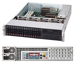 Supermicro 2U SuperChassis CSE-219A-R920LPB supports 16 Hot-swap 2.5'' SAS/SATA HDD trays 1 5.25'' Drive Bay 7 Low Profile AOC slots Redundant 80 PLUS Platinum Power Supply Full Warranty