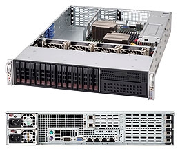 Supermicro 2U SuperChassis CSE-219A-R920WB supports 16 Hot-swap 2.5'' SAS/SATA HDD trays 1 5.25'' Drive Bay Full Height Low Profile AOC slots Redundant 80 PLUS Platinum Power Supply Full Warranty