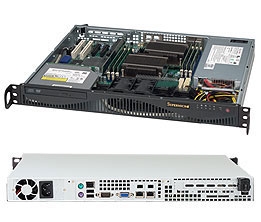 Supermicro 1U SuperChassis CSE-512F-350B 8 Hot-swap 2.5'' SAS/SATA HDD trays UIO Full height Full Length Low Profile expansion 80PLUS Platinum Optimized for DP motherboards Full Warranty