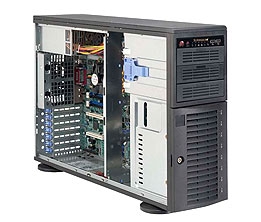 Supermicro 1U SuperChassis CSE-743T-500B 8 Hot-swap 2.5'' SAS/SATA HDD trays UIO Full height Full Length Low Profile expansion 80PLUS Platinum Optimized for DP motherboards Full Warranty