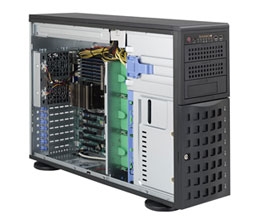 Supermicro CSE-745BAC-R1K28B2 4U Tower Chassis, ATX micro-ATX E-ATX, X11 & H11 Motherboard supported, Dual or Single Intel and AMD processor, SAS3 SATA3 Drive Bays, Platinum Level PSU