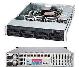 Supermicro 2u SuperChassis 825TQ-R720LPB 720W Redundant High-efficiency 80 PLUS Gold Level Power Supply--Nexenta compatibility Certified Hardware Chassis