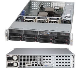 Supermicro 1U SuperChassis CSE-825TQ-R740WB
 8 Hot-swap 2.5'' SAS/SATA HDD trays UIO Full height Full Length Low Profile expansion 80PLUS Platinum Optimized for DP motherboards Full Warranty