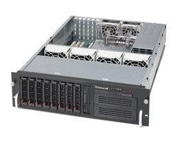 Supermicro 3U SuperChassis CSE-833T-653B Hot-swap 3.5'' SATA drive bays 2x5.25" peripheral Drive Bays optional 3.5'' drive bay 6 Full Height Full Length expansion 80 Plus Gold Power Supply Full Warranty