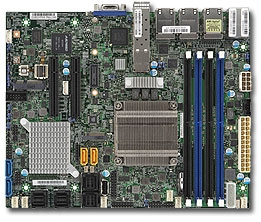 Supermicro X10SDV-7TP8F Motherboard Flex ATX, Intel Xeon processor D-1587, Single socket FCBGA 1667; 16-Core, 32 Threads, 65W, Up to 128GB ECC RDIMM DDR4 2133MHz or 64GB ECC/non-ECC UDIMM in 4 sockets, 2 10G SFP+ and 6 GbE LAN, Broadwell-DE, Dual 10GbE