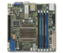 Supermicro X10SDV-8C-TLN4F+ Motherboard Mini-ITX, System on Chip, Broadwell-DE, Xeon D 8-Core, Intel Xeon processor D-1537, Single socket FCBGA 1667; 8-Core, 16 Threads, 35W, System on Chip