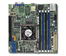 Supermicro X10SDV-8C+-LN2F Motherboard Mini-ITX, System on Chip, Broadwell-DE, Xeon D 8-Core, Intel Xeon processor D-1541, Single socket FCBGA 1667; 8-Core, 16 Threads, 45W 2. System on Chip