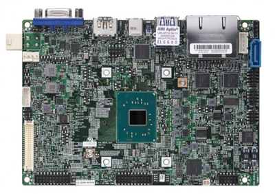 Supermicro X11SAN-WOHS (w/o heatsink) Motherboard 3.5" SBC Form Factor, FCBGA1296, Low Power, Embedded, Up to 8GB 1866MHz DDR3L Non-ECC SO-DIMM in 1 socket Intel Pentium Processor N4200 (6W, 4C) Intel Goldmont microarchitecture 14nm System-on-Chip