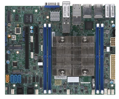 Supermicro X11SDV-12C-TP8F Motherboard Flex ATX Intel Xeon Processor D-2166NT, CPU TDP support 85W, System on Chip. Xeon D SoC, Up to 256GB Registered ECC RDIMM, DDR4-2133MHz; Up to 512GB LRDIMM LRDIMM, in 4 DIMM slots, SoC controller for 12 SATA3