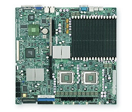Supermicro MBD-X7DBR-8+ Dual LGA771 Socket Dual GbE LAN Port ATI graphics 6 ports SATA controller dual channel ultra320 SCSI Zero channel RAID support SIMSO IPMI 2.0 Full Warranty