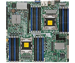 Supermicro X9DRD-CT+ Motherboard Enhanced E-ATX LGA 2011 Intel Xeon Dual Socket R supports Intel Xeon processor E5-2600 and E5-2600 v2 family, Intel C602 chipset; QPI up to 8.0GT/s, Dual 10GbE, 24 DIMMs