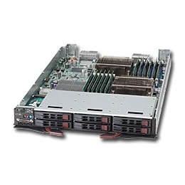 Supermicro SBI-7126T-S6 Blade Module DP Xeon 5600 LGA1366 Six-Core DDR3 6x2.5-in SAS2 RAID IPMI GbE Black