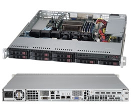 Supermicro 1U SuperServer SYS-1018D-73MTF Single socket H3 LGA 1150 Intel C222 Express PCH 8x 2.5" Hot-swap SAS2/SATA3 HDD bays Dual Gigabit Ethernet LAN ports via Intel i210AT Integrated IPMI 2.0 330W Gold Level Power Supply Full Warranty