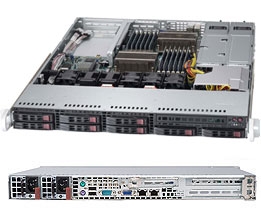 Supermicro 1U SuperServer SYS-1027B-URF Dual socket B2 LGA 1356 supports Intel Xeon processor E5-2400 Intel i350 Dual port GbE  8x Hot-swap 2.5" SATA HDD bays 500W Redundant Power Supplies Full Warranty