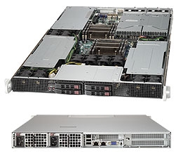 Supermicro SuperServer SYS-1027GR-TRF-FM309 1U DP Xeon E5 LGA2011 3xGPU DDR3 4x2.5-in SATA3 Hot-Swap R1800W Barebone