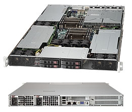 Supermicro SuperServer SYS-1027GR-TRF-FM375 1U DP Xeon E5 LGA2011 3xGPU DDR3 4x2.5-in SATA3 Hot-Swap R1800W