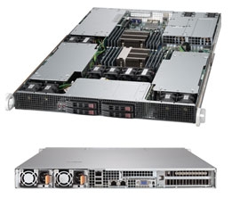 Supermicro 1U Server SYS-1027GR-TRT2 Dual socket R LGA 2011 for Intel Xeon processor E5-2600 IPMI 2.0 with KVM and Dedicated LAN  Intel X540 Dual port 10GBase-T 4x Hot-swap 2.5" SATA3 Drive Bays 1600W Redundant Power Supplies Full Warranty