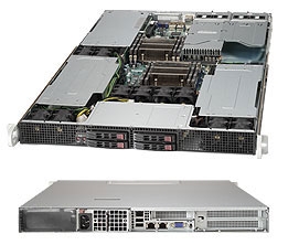 Supermicro 1U Server SYS-1027GR-TSF Dual socket R LGA 2011 for Intel Xeon processor E5-2600 IPMI 2.0 with KVM and Dedicated LAN IntelÂ® i350 Dual-Port GbE Controller 4x Hot-swap 2.5" SATA Drive Bays 1800W High-efficiency Power Supply Full Warranty