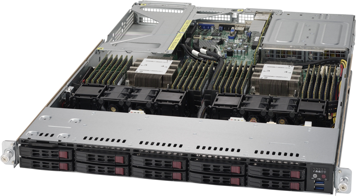 Supermicro 1U Rackmount Super Server 1029P-NR32R Dual Intel Xeon Scalable  Processors Intel C627 chipset SYS-1029P-NR32R