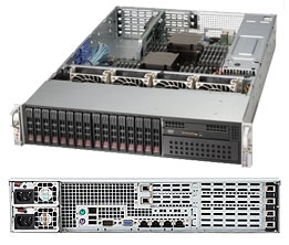 Supermicro Superserver SYS-2027R-N3RF4+ 2U Dual socket R (LGA 2011) supports Intel Xeon processor E5-2600  Intel i350 GbE Controller; 4x ports 16x Hot-swap 2.5" SAS/SATA HDD Bays 920W Redundant Power Supplies Full Warranty