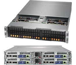 Supermicro SYS-2029BT-HNC0R SuperServer/ BigTwin/ 2U Rackmount/ X11DPT-B Moterhboard/ Dual LGA 3647/ Intel C621/ PCI-E3.0/ IPMI 2.0 + KVM/ Hot-pluggable Systems/ Complete System Only