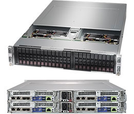 Supermicro SYS-2029BT-HTR SuperServer/ 2U Rackmount/ X11DPT-B Moterhboard/ Dual LGA 3647/ Intel C621/ PCI-E3.0/ IPMI 2.0 + KVM/ Hot-pluggable Systems/ Complete System Only