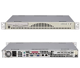 Supermicro 1U Server SYS-5014C-MR Barebone Single LGA775 Prescott ZIF Socket Supports an Intel Pentium 4 processor 2x Broadcom BCM5721 Gigabit LAN Controllers IPMI 2.0 Support  Supports up to One3.5" SATA HDD  260W Power Supply Full Warranty