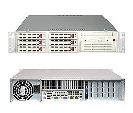 Supermicro 2U Beige Server SYS-5025M-4 Barebone single LGA 775 ZIF Socket 6x3.5'' Hot-swap SCSI drive bays PCI-e Gigabit Lan Port 400W Power Supply Full Height Full Length Low Profile expansions Redundant 520W power Full Warranty