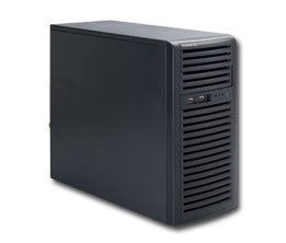 Supermicro Mid-Tower SuperServer SYS-5036I-IF LGA 1156 Socket Intel Xeon X3400 / L3400 series processors  Dual Intel 82574L GbE 2x 5.25" external drive bays, 4x 3.5" internal drive bays IPMI 2.0 300W High-Efficiency, Low-noise Power Supply Full Warranty