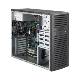 Supermicro Mid-Tower SuperServer SYS-5037A-T LGA 1155 IntelÂ® 2nd Generation Core i7/i5/i3, Pentium,Celeron processors supported 4x 3.5" internal SAS/SATA HDD Bays 500W High-efficiency Power Supply Full Warranty