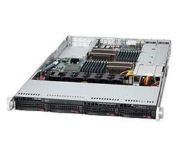 Supermicro 1U  Server SYS-6016T-6RF+ Barebone Dual 1366-pin LGA Sockets Supports up to two Intel 64-bit Xeon processors Intel 82576 Dual-Port GbE 4x 3.5" Hot-swap SAS/SATA Drives 700W Gold-Level Redundant Power Supply Full Warranty