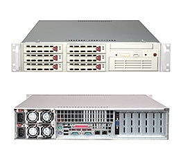 Supermicro 2U Server SYS-6024H-TR Dual 604-pin FC-mPGA4 Sockets Supports up to two Intel 64-bit Xeon processor(s) 2x Intel 82541GI Single-port GbE  6 x 3.5" hot-swap SATA Drive Bays  Redundant 500W power supply with I2C for remote management Full Warranty